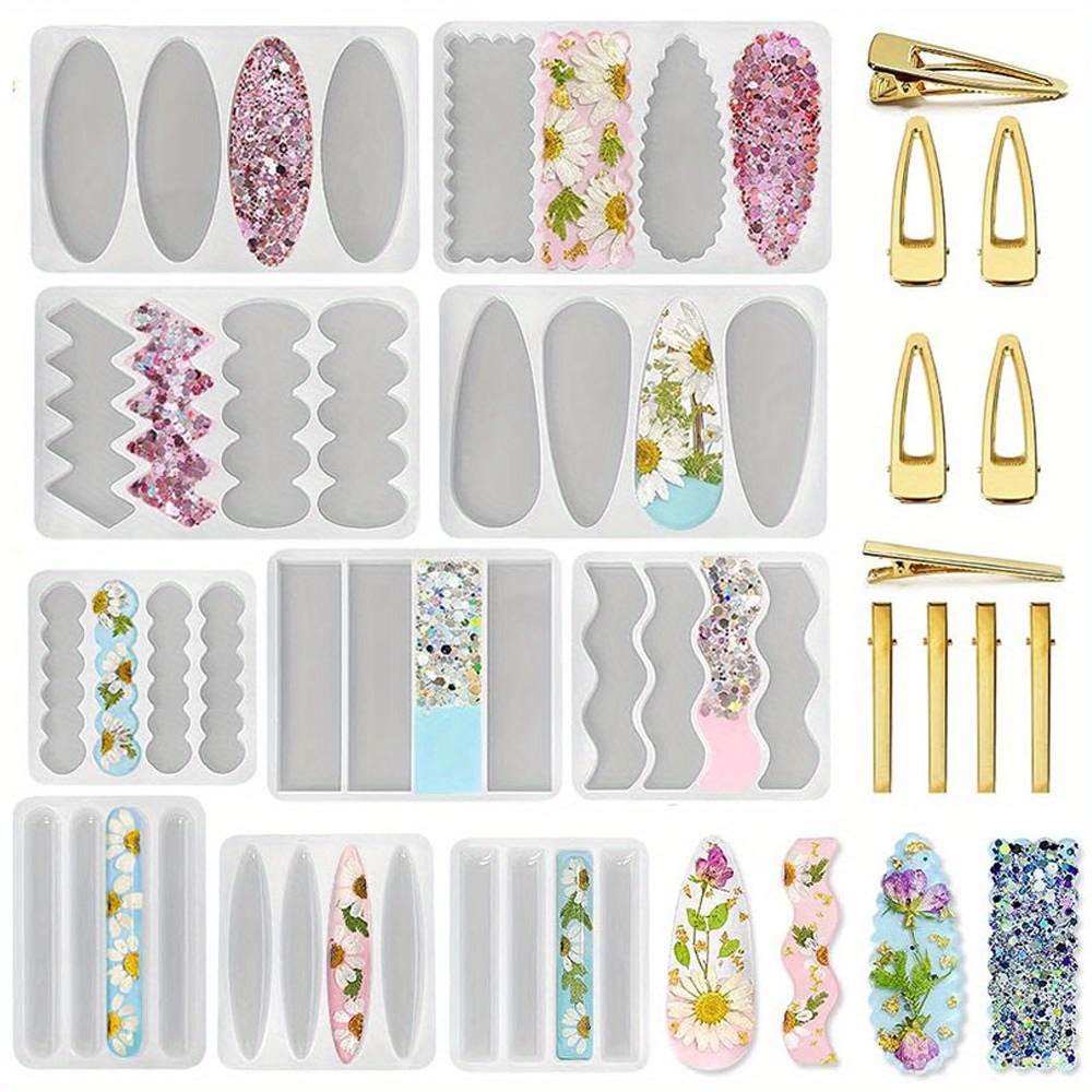 Silicone Epoxy Resin Molds Set - Набор из 10 силиконовых форм для