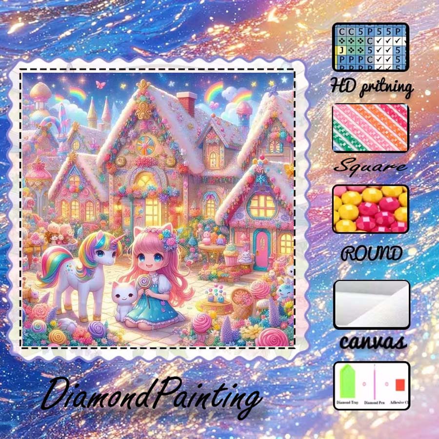 5D Diamond Painting Kit Full Drill - 1 шт. 5D набор для алмазной