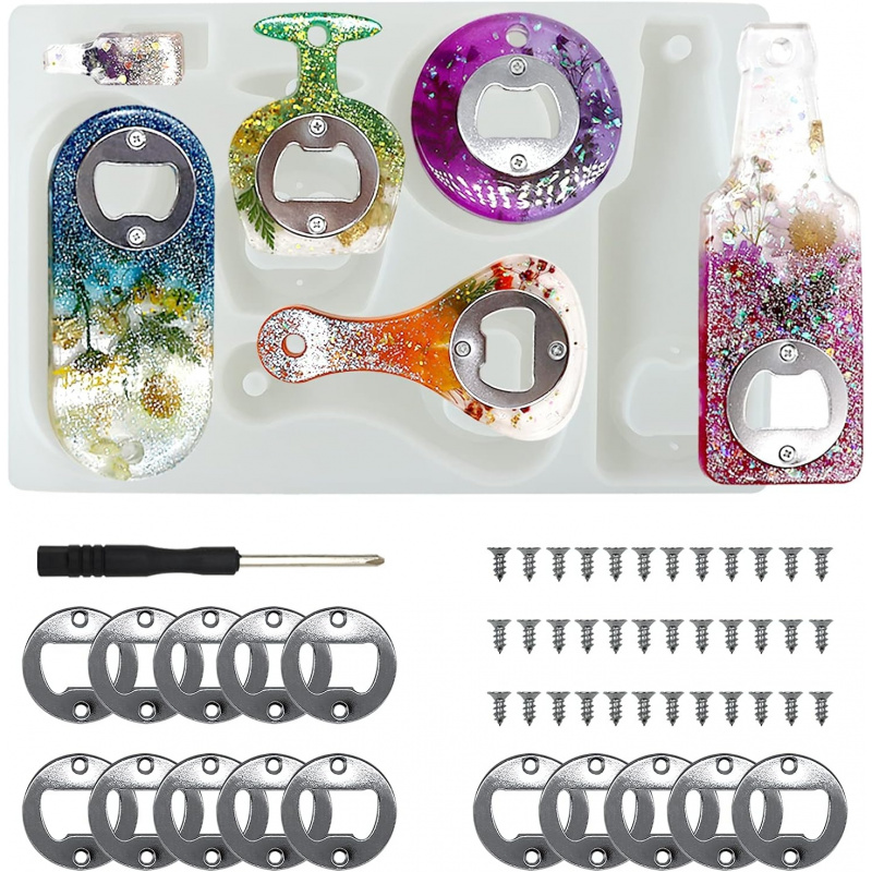 Silicone Epoxy Resin Molds Set - Форма для открывалки для бутылок из