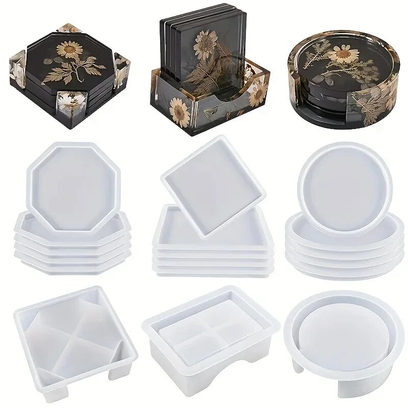 Silicone Epoxy Resin Molds Set - Набор форм для подставок из смолы