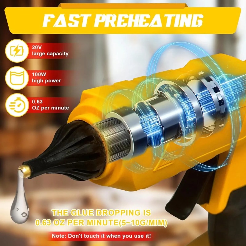 Оригинальный беспроводной элек – обзор и цена Hot Melt Glue Gun Cordless