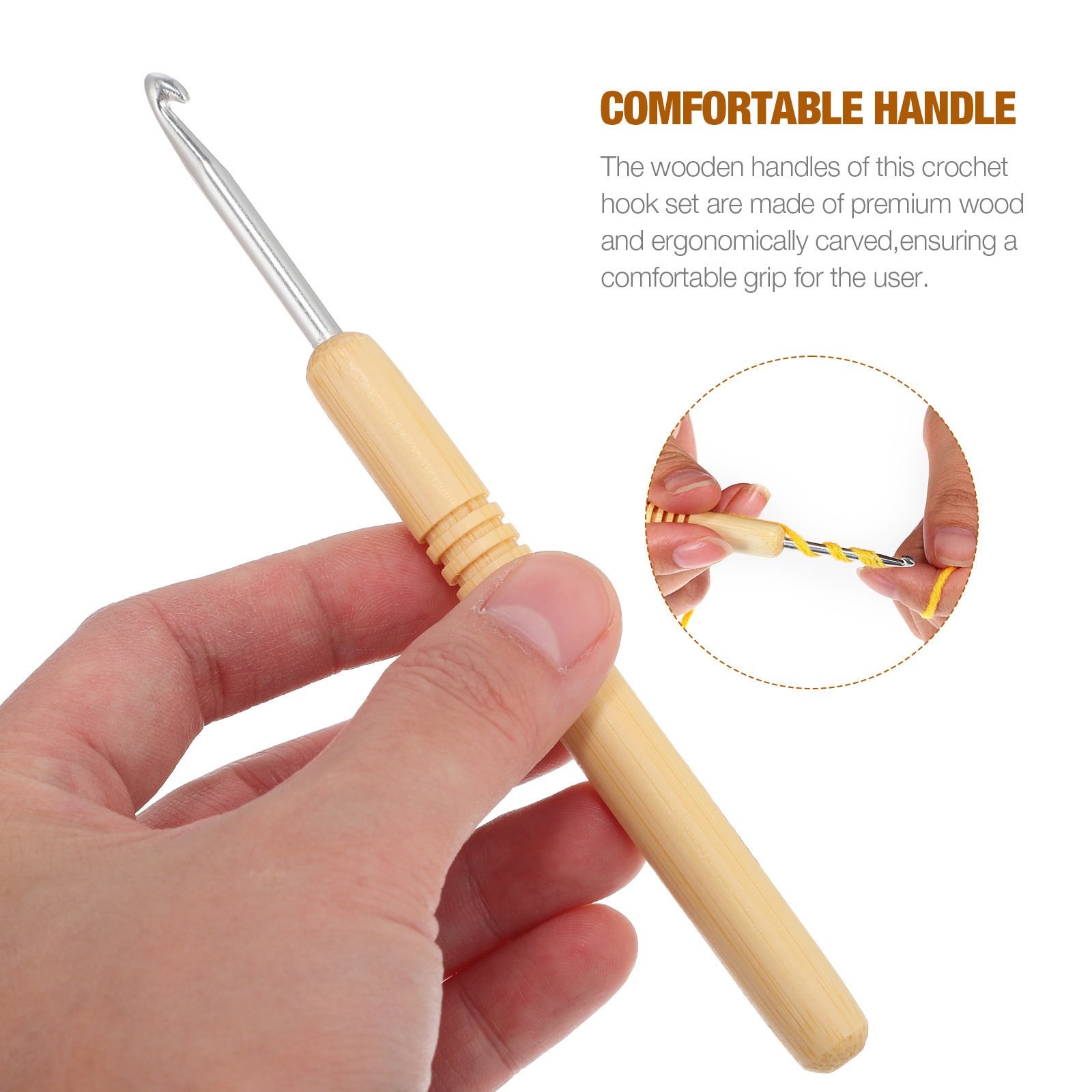Набор деревянных крючков для в – обзор и цена Wooden Crochet Hooks Ergonomic Handle