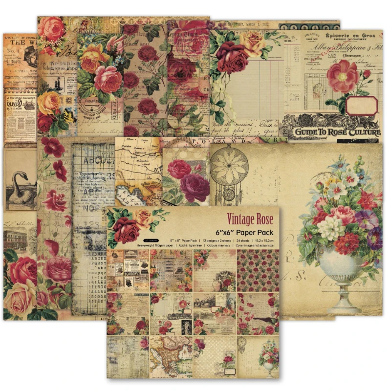 Блокнот для скрапбукинга, разн – обзор и цена Vintage Junk Journal Scrapbooking Paper