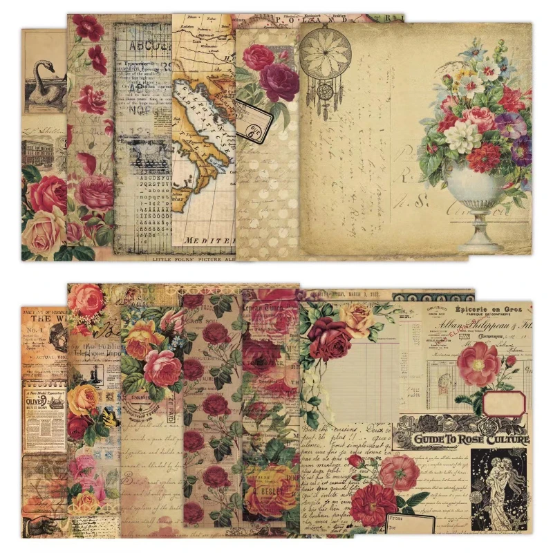 Блокнот для скрапбукинга, разн – обзор и цена Vintage Junk Journal Scrapbooking Paper