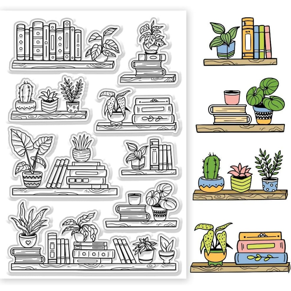 Книжная полка в горшке, прозра – обзор и цена Clear Silicone Stamps For Card Making