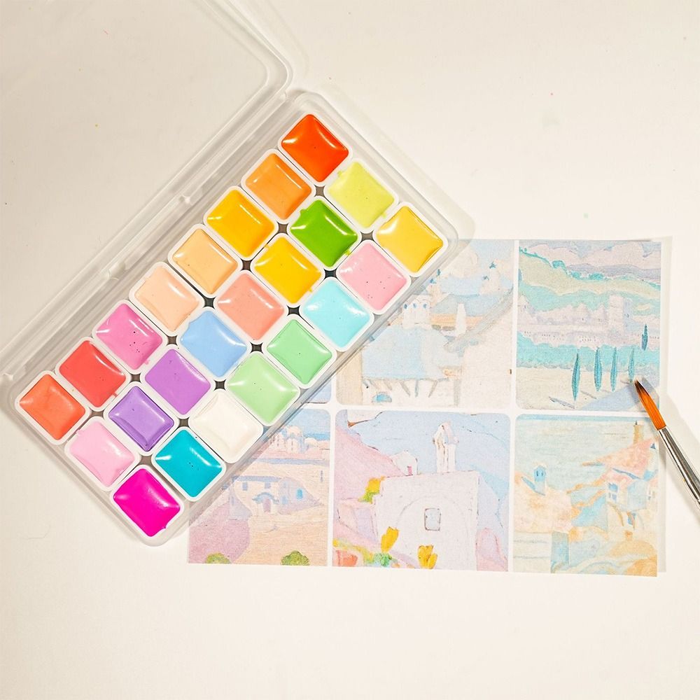 Набор акварельных красок из 24 – обзор и цена Watercolor Paint Set Solid Pigment