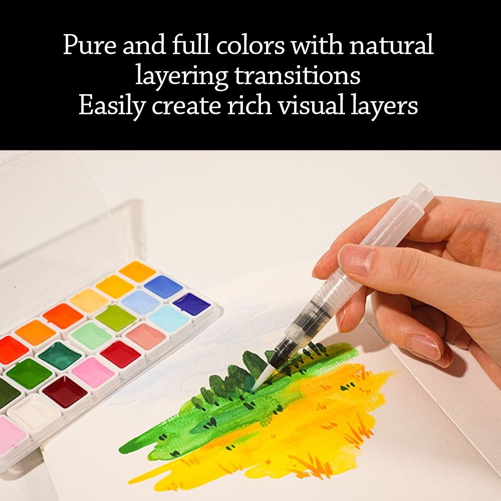 Набор акварельных красок из 24 – обзор и цена Watercolor Paint Set Solid Pigment