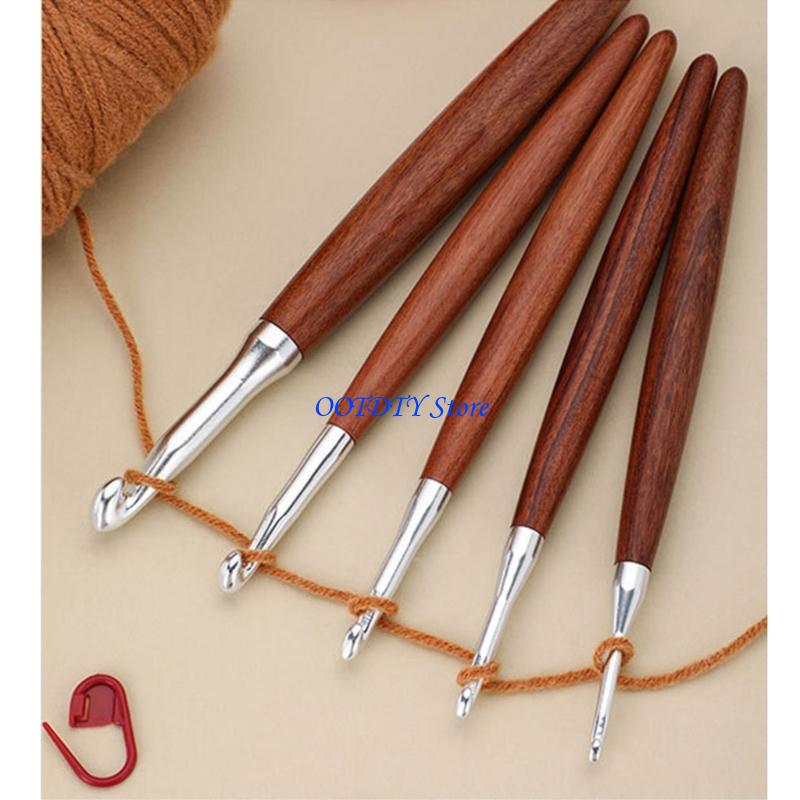 367A 8 шт. эргономичный крючок – обзор и цена Wooden Crochet Hooks Ergonomic Handle