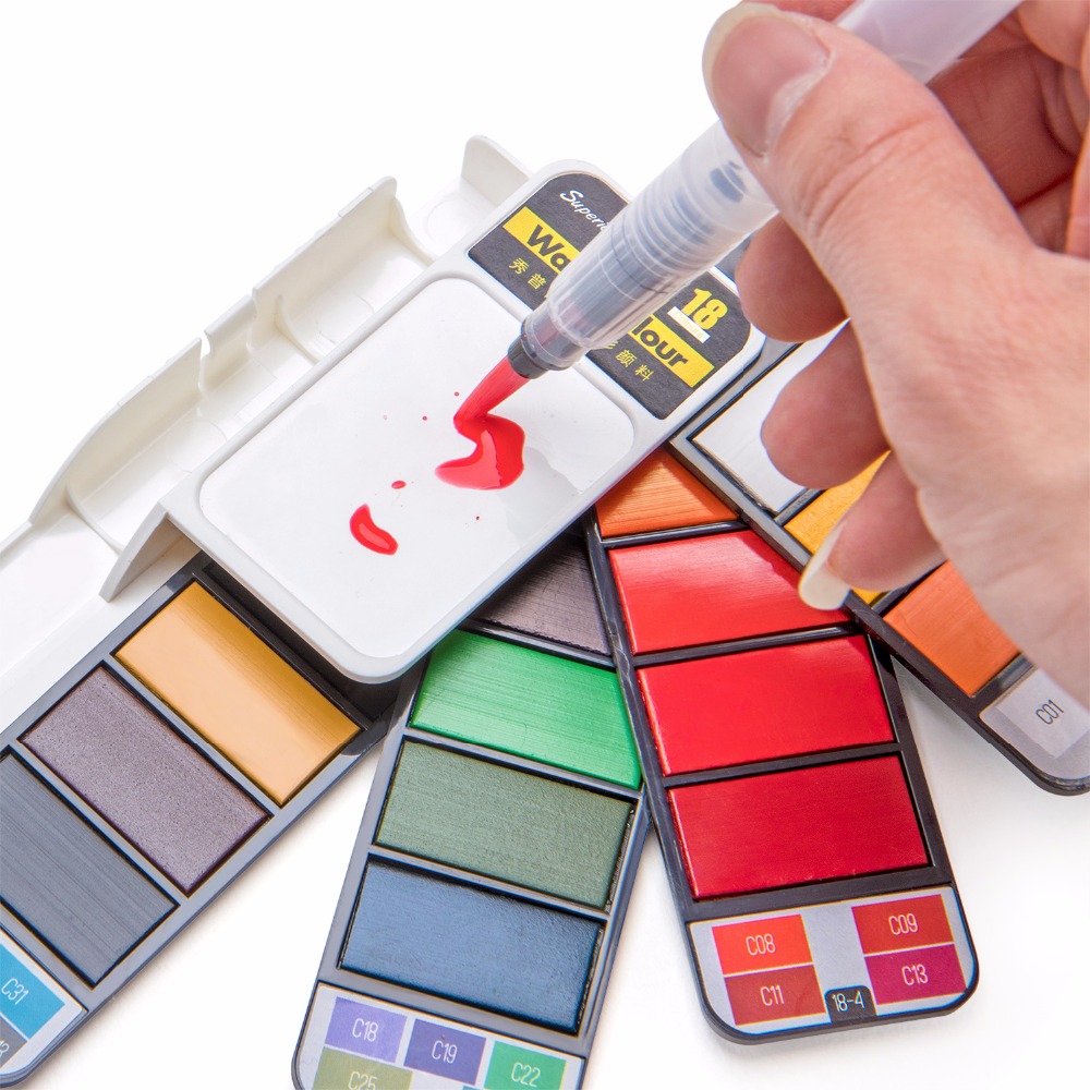 18/25/33/42 Цвет s однотонный  – обзор и цена Watercolor Paint Set Solid Pigment