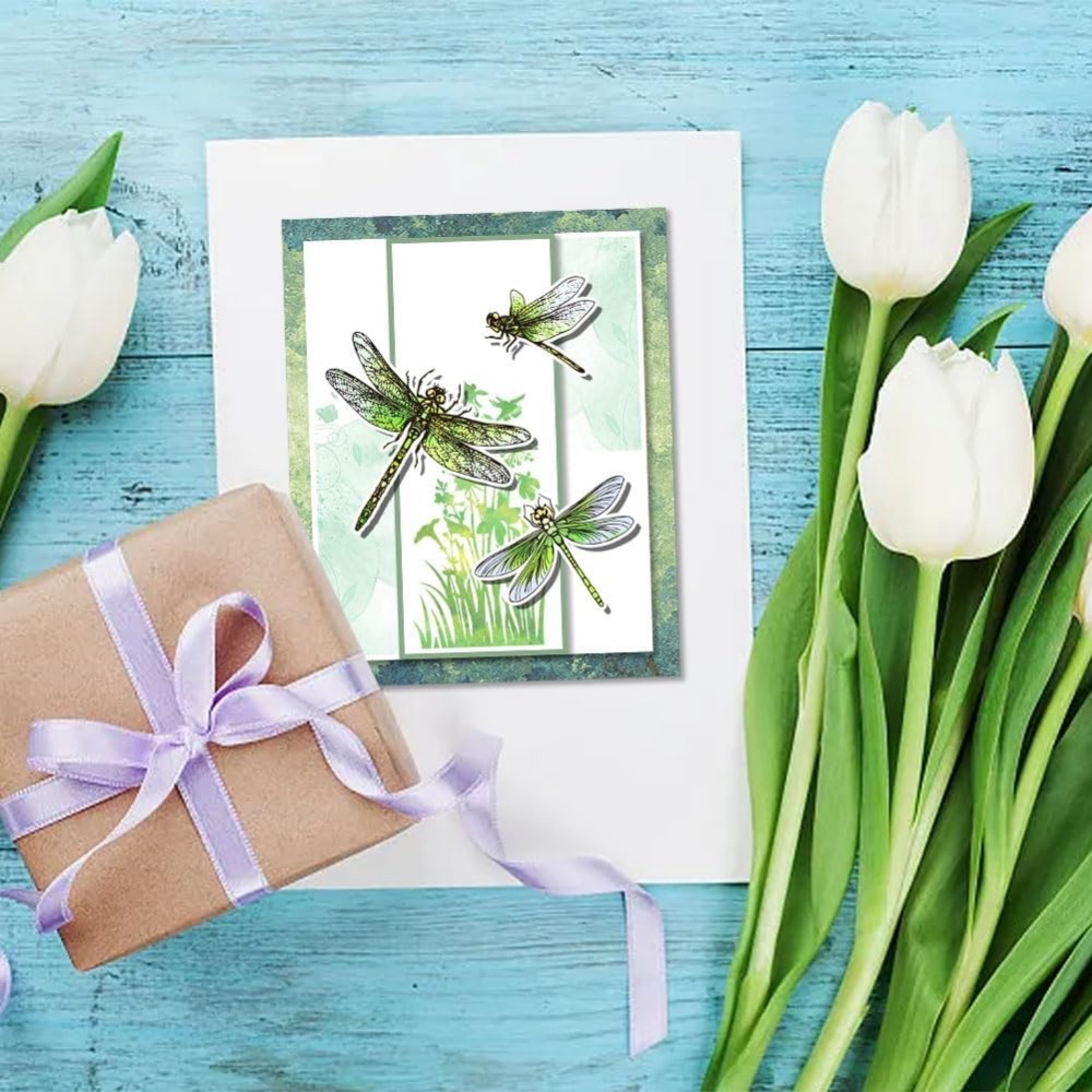 Прозрачные штампы со стрекозой – обзор и цена Clear Silicone Stamps For Card Making