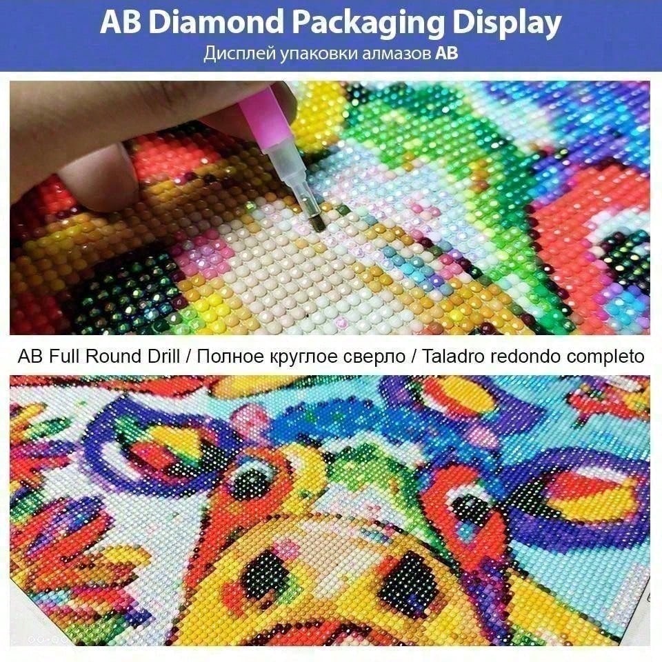 1 шт. - 5D-DIY - Флокированная – обзор и цена 5D Diamond Painting Kit Full Drill