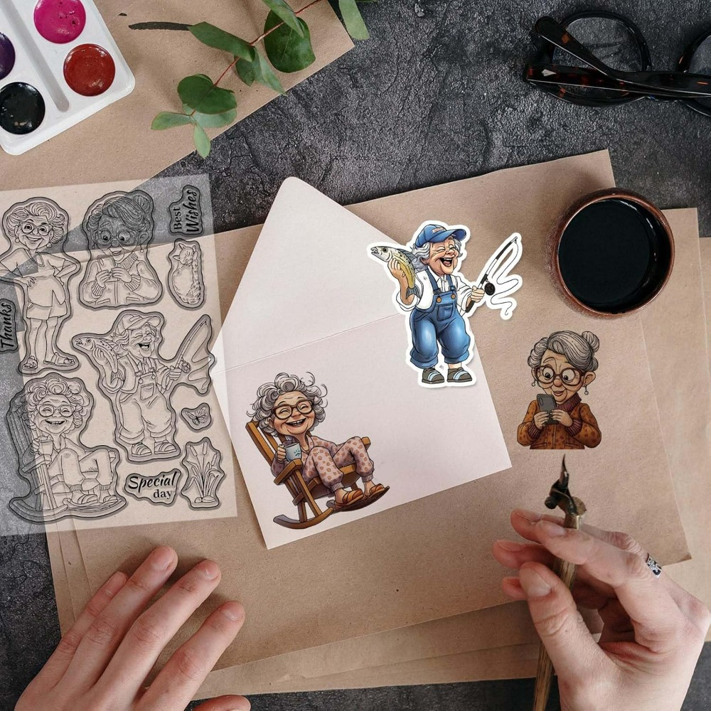 Прозрачные штампы улыбающейся  – обзор и цена Clear Silicone Stamps For Card Making