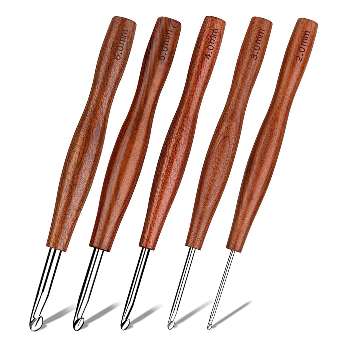 Набор крючков для вязания NOCM – обзор и цена Wooden Crochet Hooks Ergonomic Handle