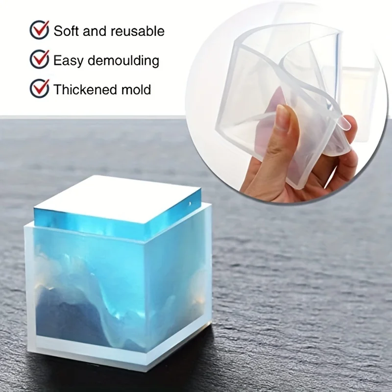5 шт. квадратная силиконовая ф – обзор и цена Silicone Epoxy Resin Molds Set