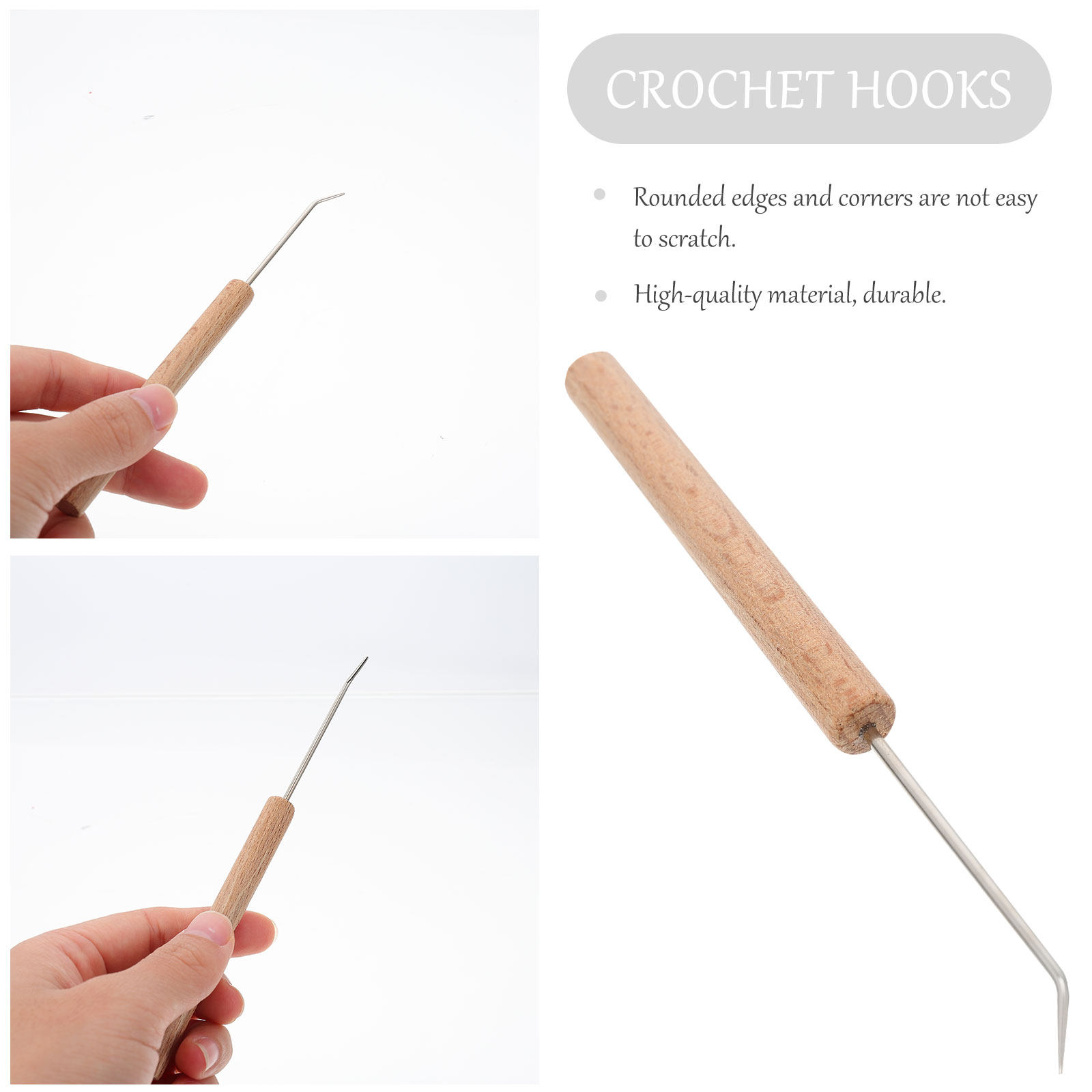 1 шт. Изысканные крючки для вя – обзор и цена Wooden Crochet Hooks Ergonomic Handle